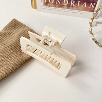 Candy Color Rectangle Hollow Claw Hairpin Headdress Female Acrylic Geometric Solid Color Large Hairpin Hair Accessories daiiibabyyy